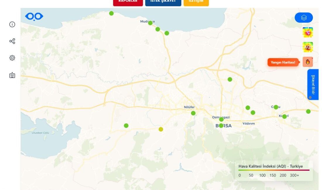 Bursa Büyükşehir Belediyesi, hava ve gürültü kirliliğinin tespiti için geçtiğimiz