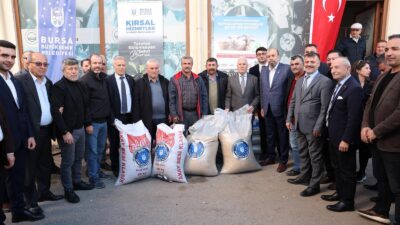 Bursa’da kırsal kalkınmaya yönelik çalışmalarını sürdüren Büyükşehir Belediyesi, küçükbaş hayvan