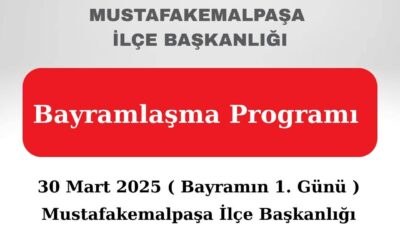 Milliyetçi Hareket Partisi (MHP), Ramazan Bayramı’nın ilk günü Mustafakemalpaşa’da bayramlaşma