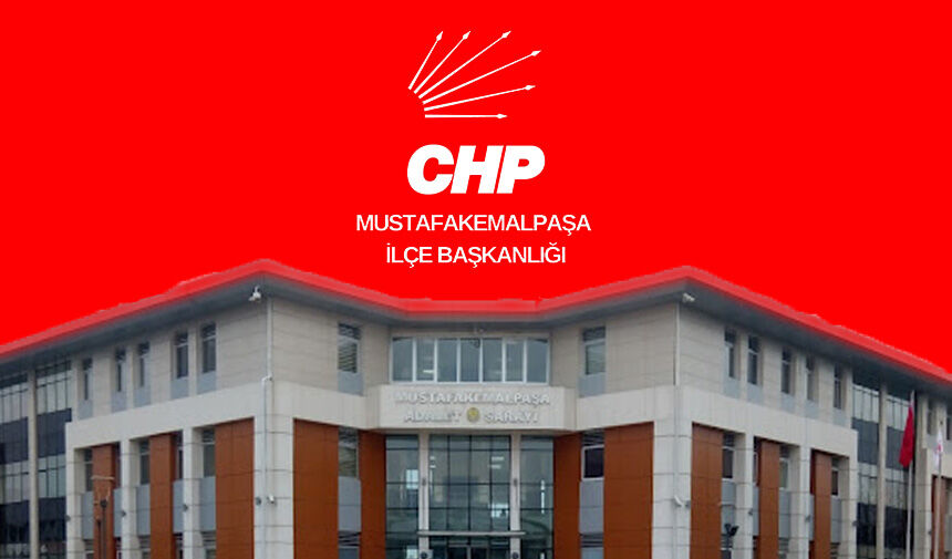 CHP Mustafakemalpaşa İlçe Başkanlığı’na kayyum davası, bugün 14.00’te Mustafakemalpaşa Adliyesi’nde