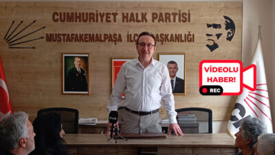 Cumhuriyet Halk Partisi Mustafakemalpaşa İlçe Başkanlığı'na bir başkan adayı daha
