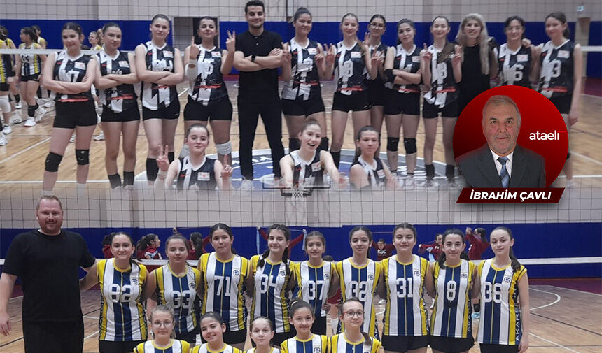 Hafta sonu oynanan üç voleybol maçında genç sporcular sahaya mücadele
