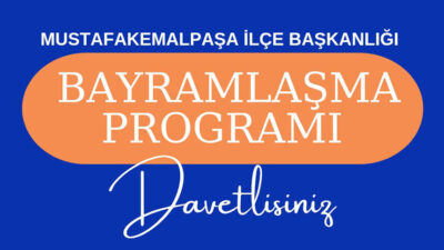 AK Parti Mustafakemalpaşa İlçe Başkanlığı, 30 Mart 2025 Pazar günü