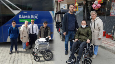 PAHADER Başkanı Muhteber Din’in çağrısıyla Ferdi Çetin’e akülü tekerlekli sandalye