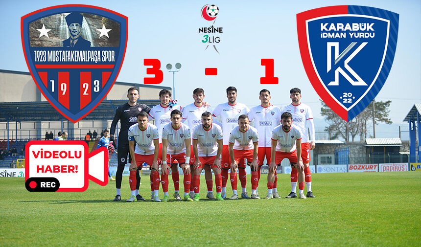 Nesine 3. Lig 3. Grup 23. hafta maçında 1923 Mustafakemalpaşaspor,