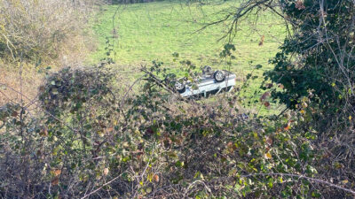 Devecikonağı yolunda bir Kartal marka araç kontrolden çıkarak savruldu.