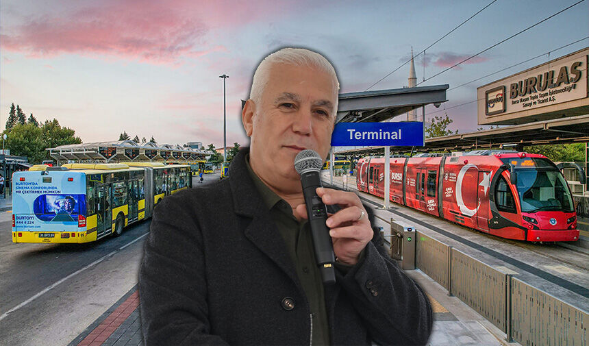 Bursa Büyükşehir Belediye Başkanı Mustafa Bozbey, Merinos’ta düzenlenen toplantıda ulaşım