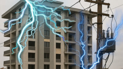 Mustafakemalpaşa ilçesinde yeni yapılan konut ve işyerlerinde yaşanan elektrik bağlantısı