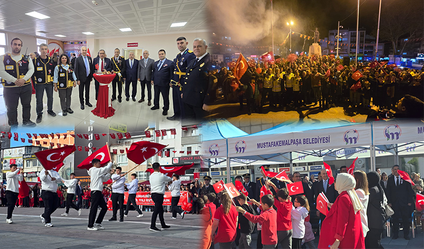 Cumhuriyetimizin 102. yılı, Mustafakemalpaşa’da sabah saatlerinden geceye kadar süren coşkulu