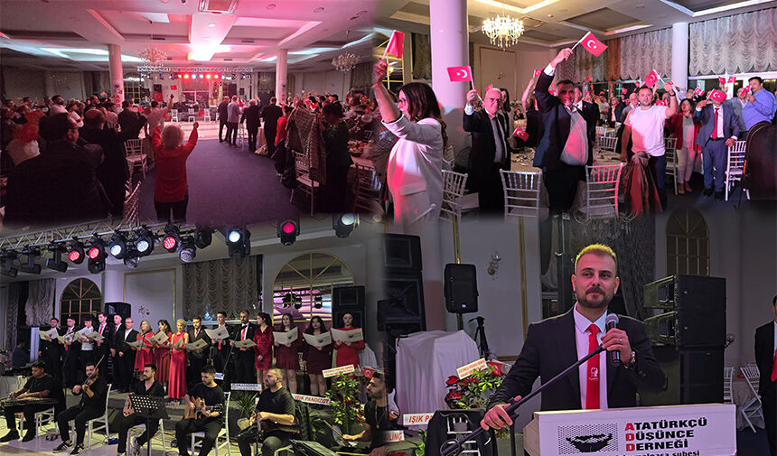 Atatürkçü Düşünce Derneği Mustafakemalpaşa Şubesi’nin her yıl düzenlediği Cumhuriyet gecesi,