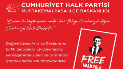 CHP Mustafakemalpaşa, 3 Temmuz’da Süngü’de düzenleyeceği yemekli buluşmayla üyelerini dayanışma