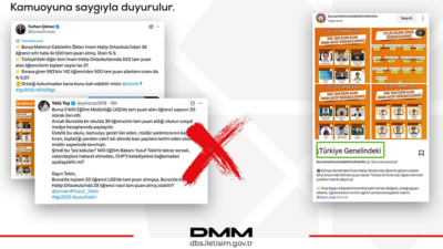 İletişim Başkanlığı, 2025 LGS’de bir okuldan 39 öğrencinin 500 tam