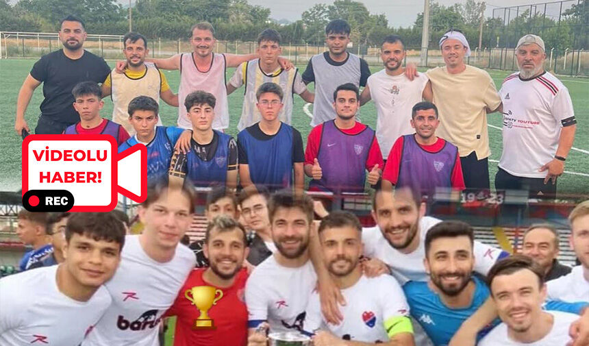 Mustafakemalpaşaspor’un şampiyon oyuncuları, EFA 14 Eylül Spor Kulübü’nün idmanında buluştu;