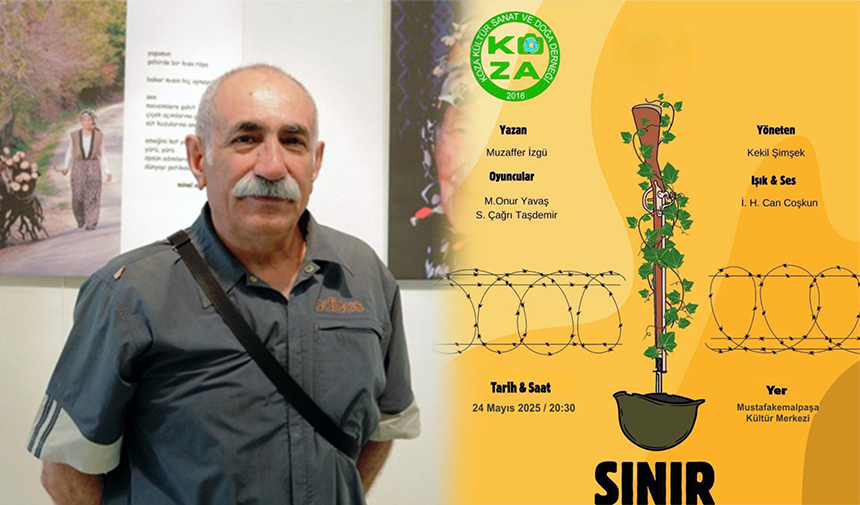 Mustafakemalpaşa’nın kültür insanı Kekil Şimşek, savaş karşıtı ‘Sınır’ adlı oyunla