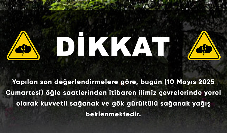 Bursa Valiliği, son değerlendirmelerine dayanarak Bursa genelinde önemli bir meteorolojik