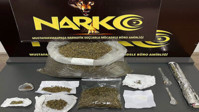 Mustafakemalpaşa Narkotik Suçlarla Mücadele Büro Amirliğince İlçemiz Hamzabey mahallesinde bir