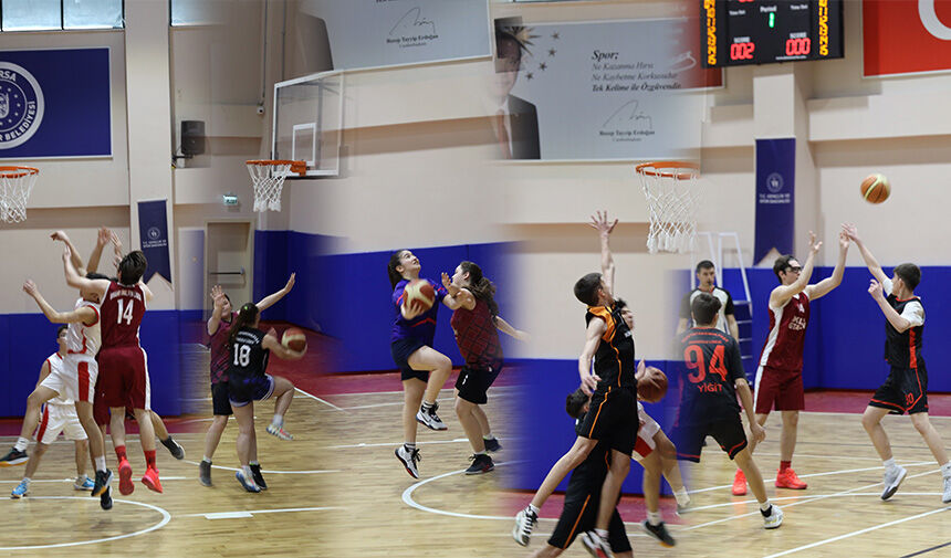 Mustafakemalpaşa'da düzenlenen Genç Erkekler ve Genç Kızlar 3x3 Basketbol Turnuvası'nın