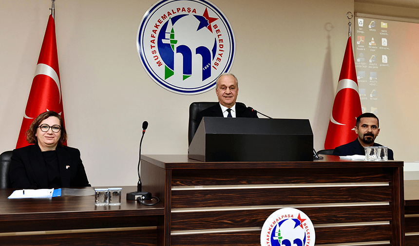 Mustafakemalpaşa Belediye Başkanı Şükrü Erdem, Kasım Ayı Olağan Meclis Toplantısının