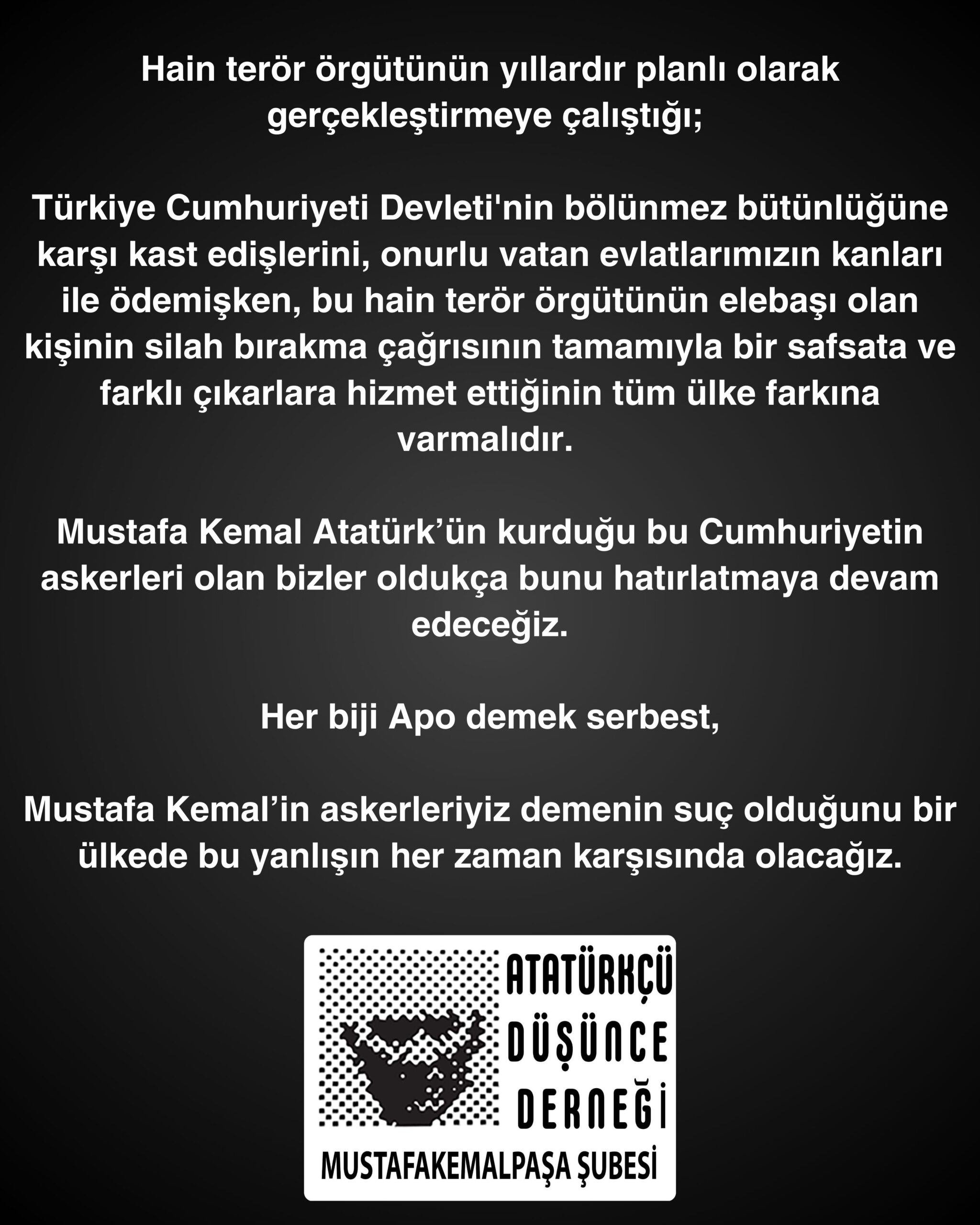 Hain Terör Örgütünün Yıllardır Planlı Olarak Gerçekleştirmeye Çalıştığı; Türkiye Cumhuriyeti Devleti'nin Bölünmez Bütünlüğüne Karşı Kast Edişlerini, Onurlu Vatan Evlatlarımızın Kanları Ile Ödemişk (1)