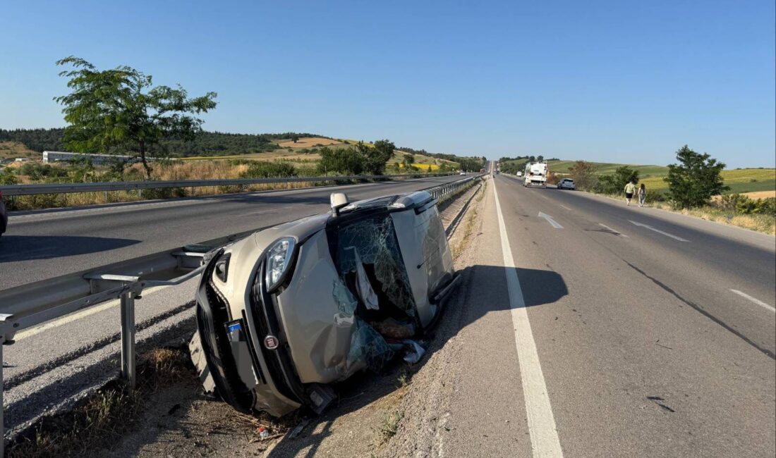 Balıkesir-Bursa Karayolu Adaköy Mahallesi mevkiinde meydana gelen tek taraflı trafik