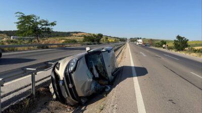 Balıkesir-Bursa Karayolu Adaköy Mahallesi mevkiinde meydana gelen tek taraflı trafik