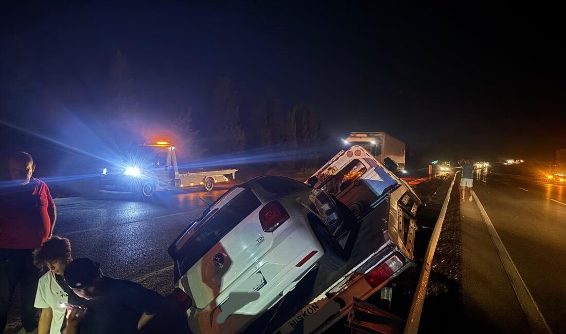 Balıkesir-Bursa yolu Kosova rampasında dün gece saat 23.00 sıralarında trafik