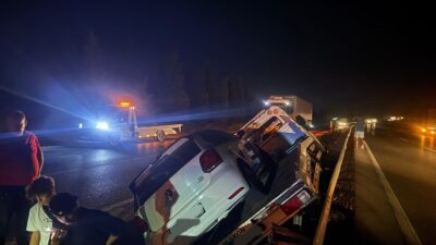 Balıkesir-Bursa yolu Kosova rampasında dün gece saat 23.00 sıralarında trafik