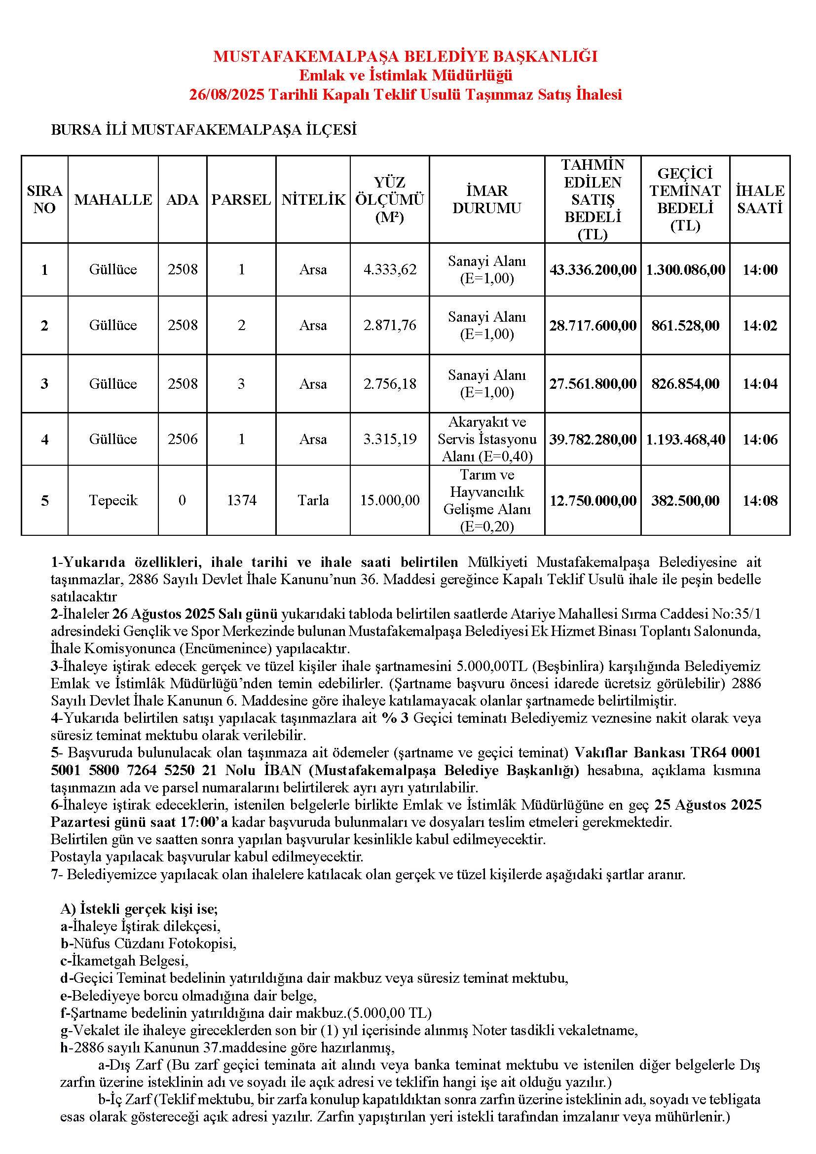 Satis Ihale Ilan Metni (Kapali Teklif Usulu) 26 08 20251754653991 Sayfa 1