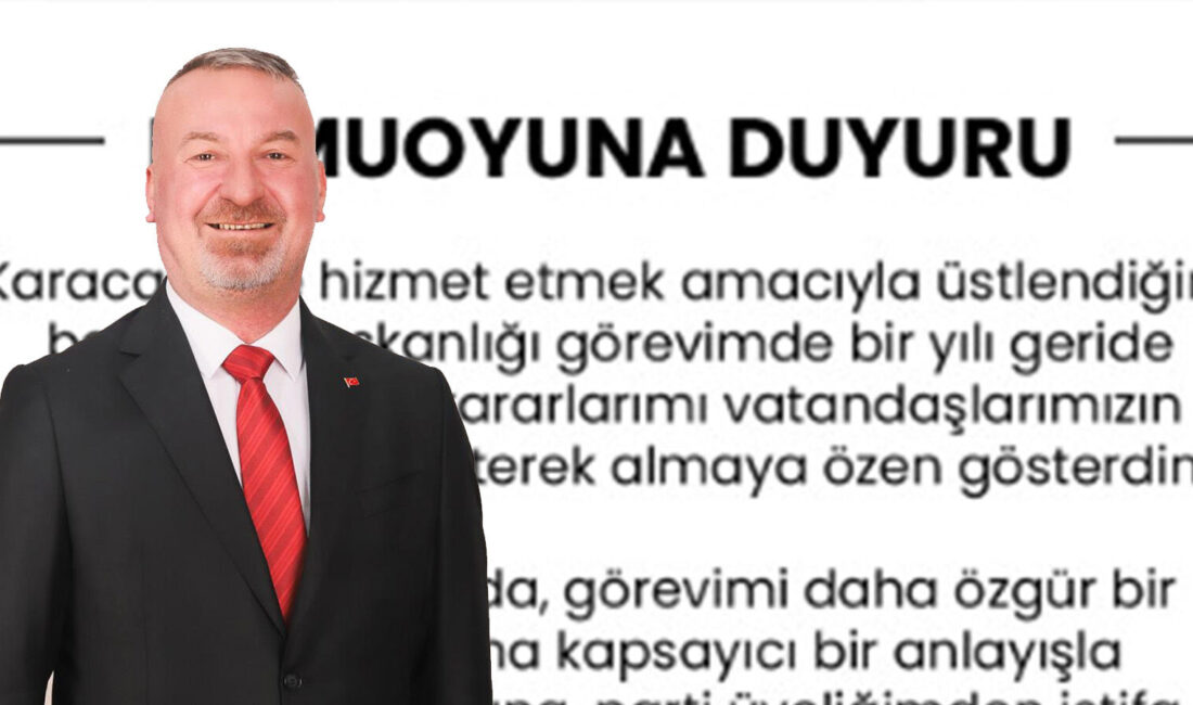 Karacabey Belediye Başkanı Fatih Karabatı yakın süre önce partisinden istifa